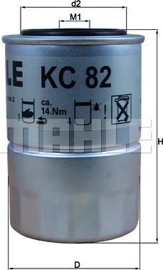 MAHLE KC82D - WK815 DEGVIELAS FILTRS