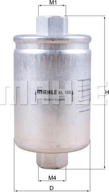 MAHLE KL158 - Degvielas filtrs -
