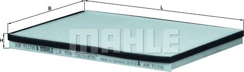 MAHLE LA108 - Filtrs, Salona telpas