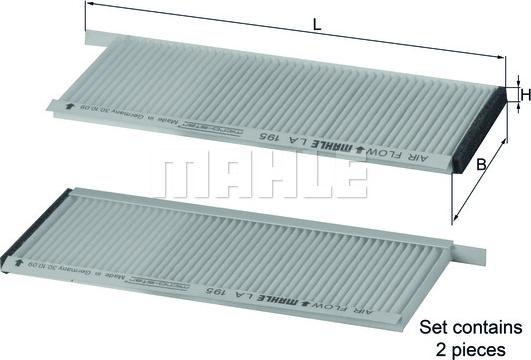 MAHLE LA195/S - CU2506-2 SALONA FILTRS