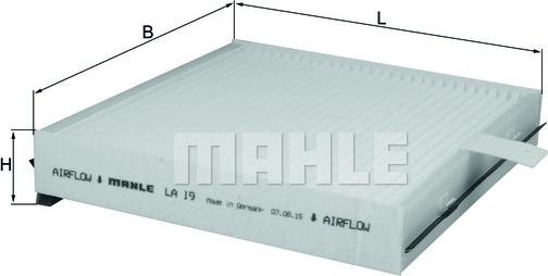 MAHLE LA19 - CU2038 GAISA FILTRS