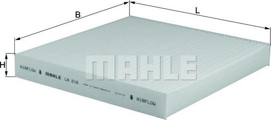 MAHLE LA216 - SALONA FILTRS LA435