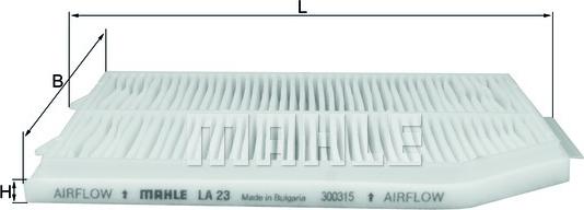 MAHLE LA23 - CU2525 SALONA FILTRS