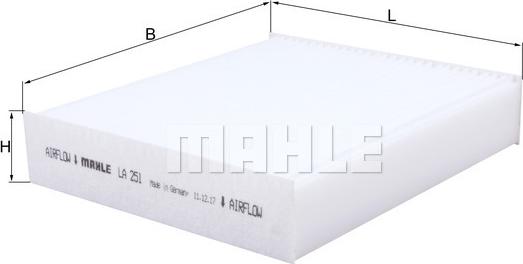 MAHLE LA251 - SALONA FILTRS LA251