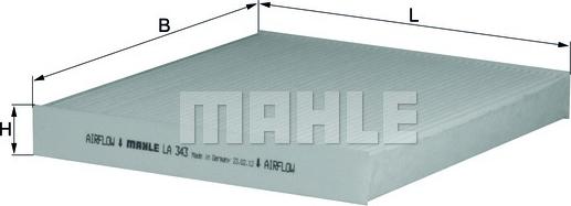 MAHLE LA343 - SALONA FILTRS 80000764