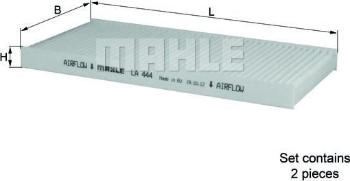 MAHLE LA444/S - SALONA FILTRS LA444-S