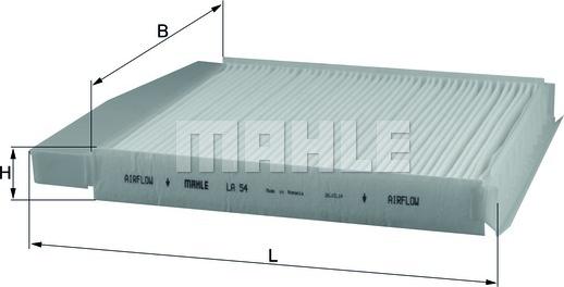 MAHLE LA54 - SALONA FILTRS 21652317