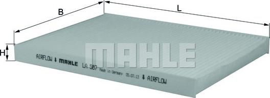 MAHLE LA587 - SALONA FILTRS LA587