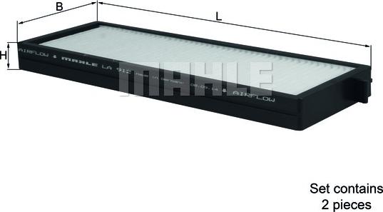 MAHLE LA912/S - SALONA FILTRS LA912-S