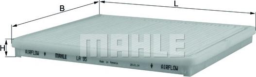 MAHLE LA95 - SALONA FILTRS Z547
