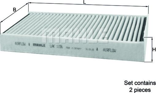 MAHLE LAK1156/S - SALONA FILTRS LAK