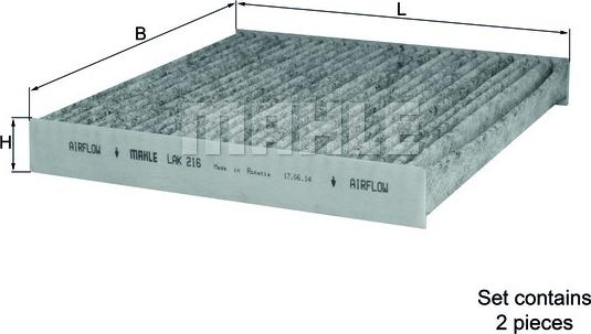 MAHLE LAK216 - SALONA FILTRS LAK216