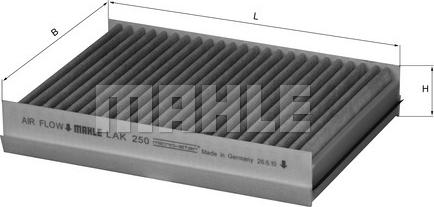 MAHLE LAK250 - SALONA FILTRS LAK250