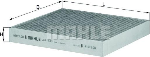 MAHLE LAK436 - SALONA FILTRS LAK436