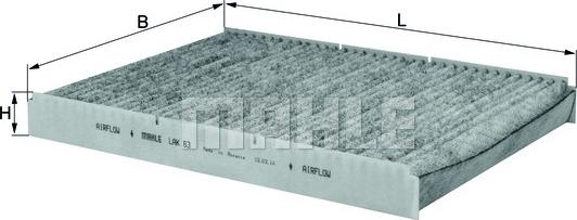 MAHLE LAK63 - Filtrs, Salona telpas