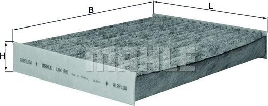 MAHLE LAK891 - Filtrs, Salona telpas