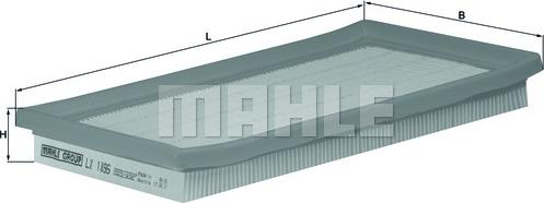 MAHLE LX1896 - GAISA FILTRS LX1896