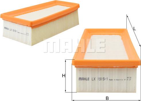MAHLE LX1919/1 - GAISA FILTRS LX1919-1