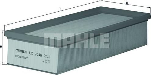 MAHLE LX2046 - GAISA FILTRS LX2046