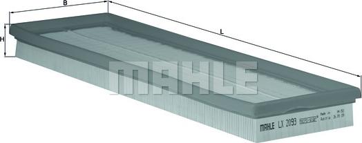 MAHLE LX2093 - C43102 GAISA FILTRS