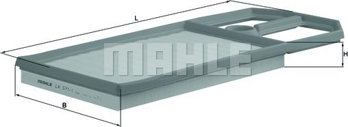 MAHLE LX571/1 - C4287-2 GAISA FILTRS