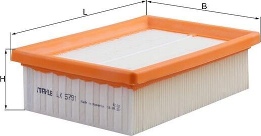 MAHLE LX5791 - GAISA FILTRS LX5791