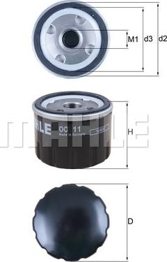 MAHLE OC11 - W77 EĻĻAS FILTRS