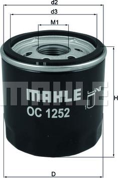 MAHLE OC1252 - EĻĻAS FILTRS OC1252