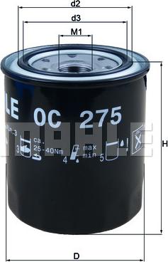 MAHLE OC275 - WP928-80 EĻĻAS FILTRS