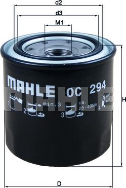 MAHLE OC294 - WP1026 EĻĻAS FILTRS