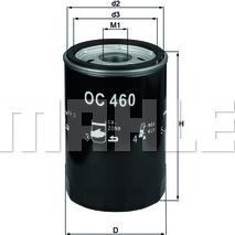 MAHLE OC460 - W719-36 EĻĻAS FILTRS