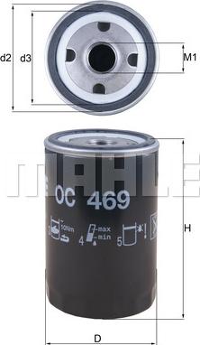 MAHLE OC469 - W719-33 EĻĻAS FILTRS