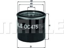 MAHLE OC475 - W66 EĻĻAS FILTRS