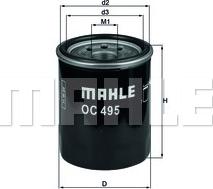 MAHLE OC495 - W67-1 EĻĻAS FILTRS