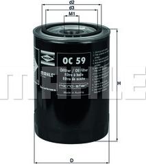 MAHLE OC59 - W940 EĻĻAS FILTRS