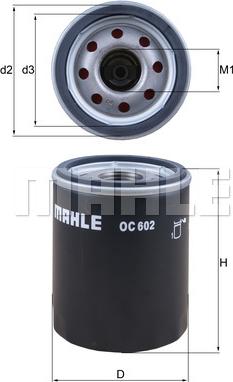 MAHLE OC602 - W713-29 EĻĻAS FILTRS
