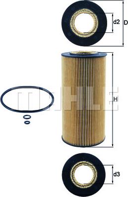 MAHLE OX123/1D - H951X EĻĻAS FILTRS=OX124D