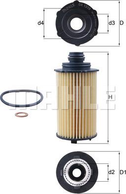 MAHLE OX1310D - EĻĻAS FILTRS OX1310D