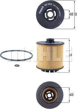 MAHLE OX1312D - EĻĻAS FILTRS OX1312D