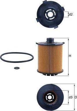 MAHLE OX1357D - EĻĻAS FILTRS OX1357D