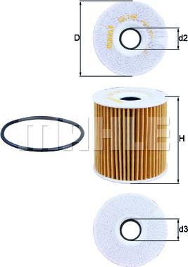MAHLE OX149D - HU819X EĻĻAS FILTRS