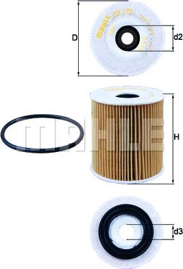 MAHLE OX175D - HU816-1X EĻĻAS FILTRS