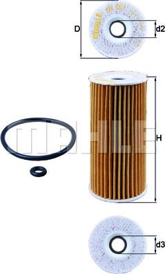 MAHLE OX201D - EĻĻAS FILTRS OX201D