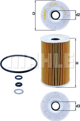 MAHLE OX351D - EĻĻAS FILTRS OX351D