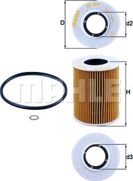 MAHLE OX369D - EĻĻAS FILTRS OX369D