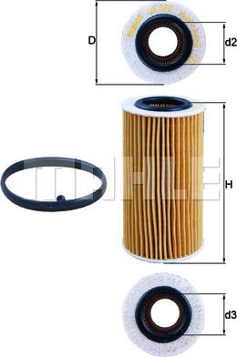 MAHLE OX370D1 - EĻĻAS FILTRS OX370D1