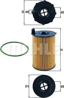 MAHLE OX420D - EĻĻAS FILTRS OX420D