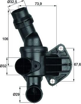 MAHLE TI680 - TERMOSTATS VAG 2
