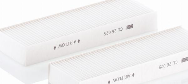 Mann-Filter CU26025-2 - Filtrs, Salona telpas