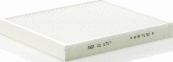 Mann-Filter CU2757 - Filtrs, Salona telpas